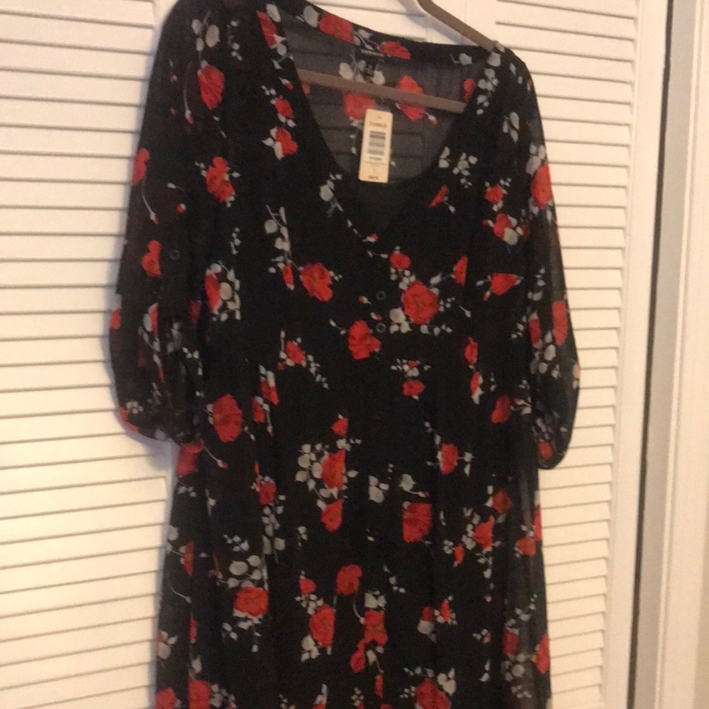 Torrid Chiffon Shirt Dress